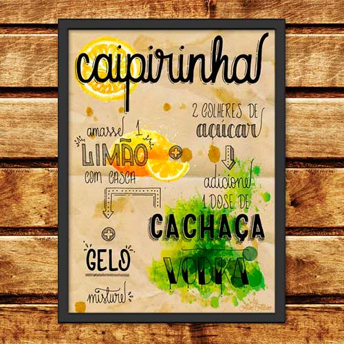 Quadro Decorativo -Caipirinha 